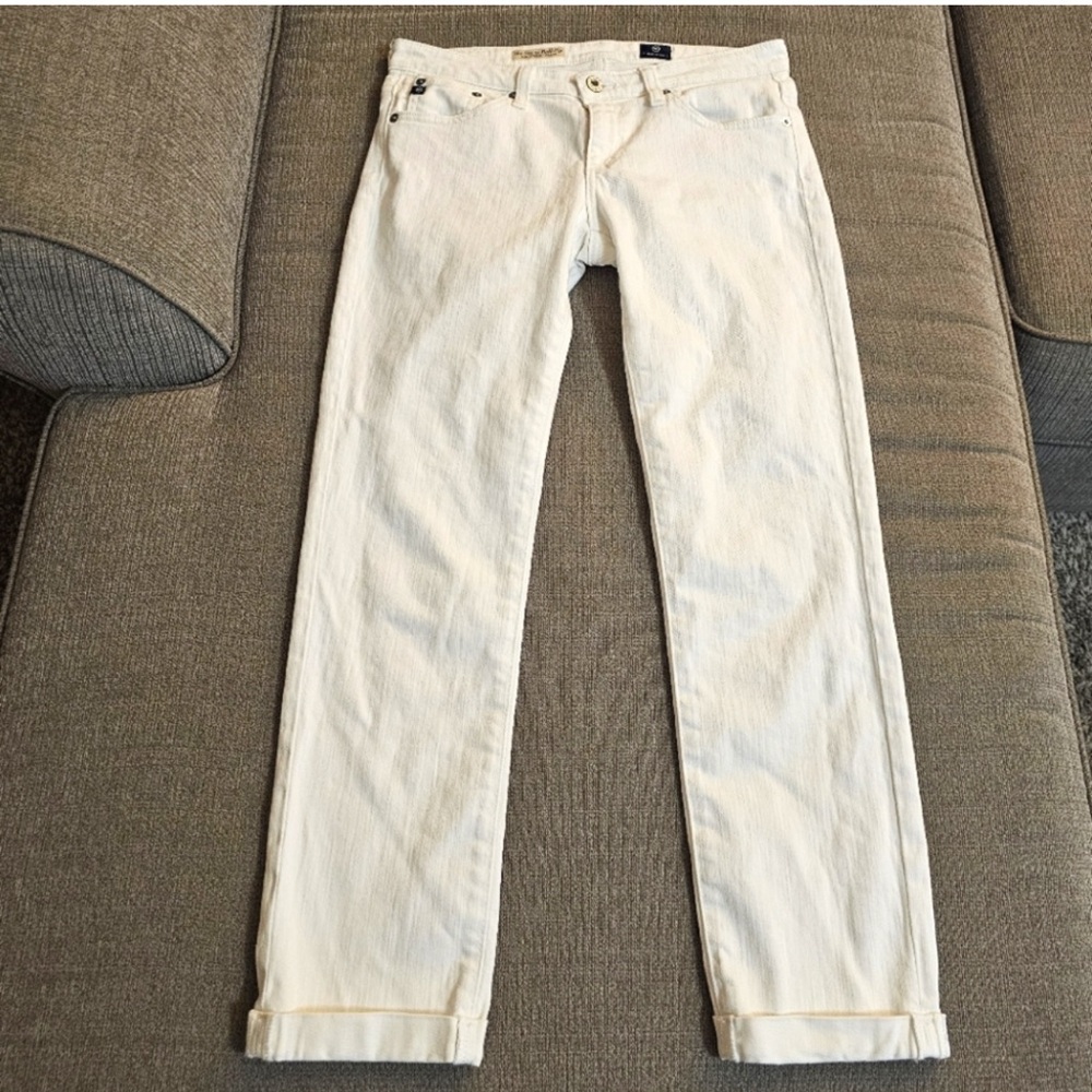 AG Adriano Goldschmied white Straight Leg Jeans